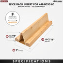 REV A SHELF : Wood Spice Insert Accessory for 448 Series Organizer w/ Soft-Close