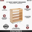 REV A SHELF : Wood Base Cabinet Pullout Organizer