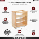REV A SHELF : Wood Base Cabinet Pullout Organizer