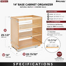 REV A SHELF : Wood Base Cabinet Pullout Organizer