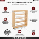 REV A SHELF : Wood Base Cabinet Pullout Organizer