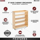 REV A SHELF : Wood Base Cabinet Pullout Organizer