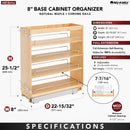 REV A SHELF : Wood Base Cabinet Pullout Organizer