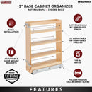 REV A SHELF : Wood Vanity Cabinet Pullout Organizer