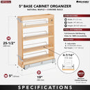 REV A SHELF : Wood Vanity Cabinet Pullout Organizer