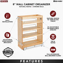 REV A SHELF : Wood Vanity Cabinet Pullout Organizer