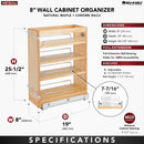 REV A SHELF : Wood Vanity Cabinet Pullout Organizer