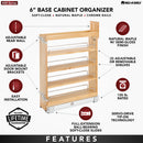 REV A SHELF : Wood Base Cabinet Pullout Organizer w/ Soft-Close and SERVO-DRIVE System