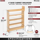 REV A SHELF : Wood Base Cabinet Pullout Organizer w/ Soft-Close and SERVO-DRIVE System