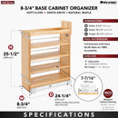 REV A SHELF : Wood Base Cabinet Pullout Organizer w/ Soft-Close and SERVO-DRIVE System