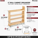 REV A SHELF : Wood Door/Drawer Base Cabinet Pullout Organizer w/ Soft-Close