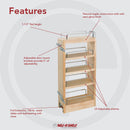 REV A SHELF : Wood Pull Out Organizer for Next to Ornamental Range Hoods