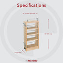 REV A SHELF : Wood Pull Out Organizer for Next to Ornamental Range Hoods