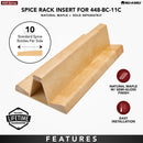 REV A SHELF : Wood Spice Insert Accessory for 448 Series Organizer w/out Soft-Close