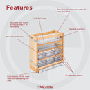 REV A SHELF : Wood Vanity Pullout Organizer w/ Soft-Close