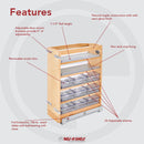 REV A SHELF : Wood Vanity Pullout Organizer w/ Soft-Close