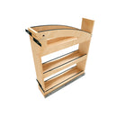 REV A SHELF : 5" Craftsman Collection Solid Maple Base Cabinet Pullout Organizer w/ Black Accents and BLUM Soft-Close Slides for 9" Base Cabinets