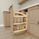 REV A SHELF : 5" Craftsman Collection Solid Maple Base Cabinet Pullout Organizer w/ Black Accents and BLUM Soft-Close Slides for 9" Base Cabinets