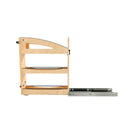 REV A SHELF : 5" Craftsman Collection Solid Maple Base Cabinet Pullout Organizer w/ Black Accents and BLUM Soft-Close Slides for 9" Base Cabinets