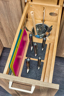 REV A SHELF : Wood Base Cabinet Knife Block Pullout Organizer w/ Soft-Close