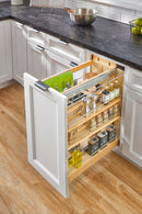 REV A SHELF : Wood Base Cabinet Knife Block Pullout Organizer w/ Soft-Close