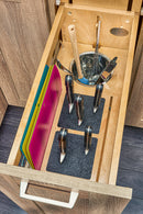 REV A SHELF : Wood Base Cabinet Knife Block Pullout Organizer w/ Soft-Close
