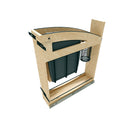 REV A SHELF : 5" Craftsman Collection Solid Maple Knife Block Pullout Organizer w/ Black Accents and BLUM Soft-Close Slides for 9" Base Cabinets