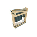 REV A SHELF : 5" Craftsman Collection Solid Maple Knife Block Pullout Organizer w/ Black Accents and BLUM Soft-Close Slides for 9" Base Cabinets