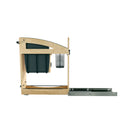 REV A SHELF : 5" Craftsman Collection Solid Maple Knife Block Pullout Organizer w/ Black Accents and BLUM Soft-Close Slides for 9" Base Cabinets