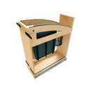 REV A SHELF : 8" Craftsman Collection Solid Maple Knife Block Pullout Organizer w/ Black Accents and BLUM Soft-Close Slides for 12" Base Cabinets