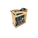 REV A SHELF : 8" Craftsman Collection Solid Maple Knife Block Pullout Organizer w/ Black Accents and BLUM Soft-Close Slides for 12" Base Cabinets