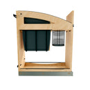 REV A SHELF : 8" Craftsman Collection Solid Maple Knife Block Pullout Organizer w/ Black Accents and BLUM Soft-Close Slides for 12" Base Cabinets