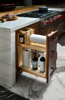 REV A SHELF : Wood Base Cabinet Paper Towel Pullout Organizer w/ Soft-Close