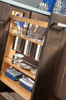 REV A SHELF : Wood Base Cabinet Utensil Pullout Organizer w/ Soft-Close