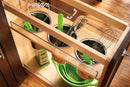 REV A SHELF : Wood Base Cabinet Utensil Pullout Organizer w/ Soft-Close