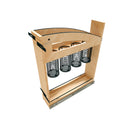 REV A SHELF : 5" Craftsman Collection Solid Maple Utensil Pullout Organizer w/ Black Accents and BLUM Soft-Close Slides for 9" Base Cabinets