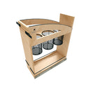 REV A SHELF : 8" Craftsman Collection Solid Maple Utensil Pullout Organizer w/ Black Accents and BLUM Soft-Close Slides for 12" Base Cabinets