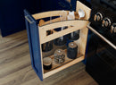 REV A SHELF : 8" Craftsman Collection Solid Maple Utensil Pullout Organizer w/ Black Accents and BLUM Soft-Close Slides for 12" Base Cabinets