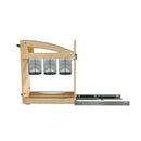 REV A SHELF : 8" Craftsman Collection Solid Maple Utensil Pullout Organizer w/ Black Accents and BLUM Soft-Close Slides for 12" Base Cabinets