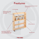 REV A SHELF : Wood Base Cabinet Utensil Pullout Organizer w/ Soft-Close