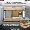 REV A SHELF : Wood Vanity Sink Cabinet Pullout Organizer