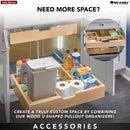 REV A SHELF : Wood Vanity Sink Cabinet Pullout Organizer