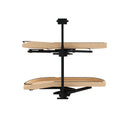 REV A SHELF : Two-Tier Craftsman Collection Maple Girasolo w/ Soft-Close and Black Accents for Left Opening/Blind Right Corner Cabinet - 12" Opening