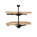 REV A SHELF : Two-Tier Craftsman Collection Maple Girasolo w/ Soft-Close and Black Accents for Left Opening/Blind Right Corner Cabinet - 15" Opening