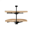 REV A SHELF : Two-Tier Craftsman Collection Maple Girasolo w/ Soft-Close and Black Accents for Left Opening/Blind Right Corner Cabinet - 18" Opening