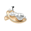 REV A SHELF : Two-Tier Craftsman Collection Maple Girasolo w/ Soft-Close and Black Accents for Left Opening/Blind Right Corner Cabinet - 18" Opening