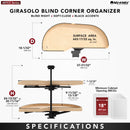 REV A SHELF : Two-Tier Craftsman Collection Maple Girasolo w/ Soft-Close and Black Accents for Left Opening/Blind Right Corner Cabinet - 18" Opening