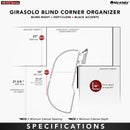 REV A SHELF : Two-Tier Craftsman Collection Maple Girasolo w/ Soft-Close and Black Accents for Left Opening/Blind Right Corner Cabinet - 18" Opening