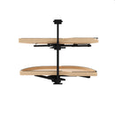 REV A SHELF : Two-Tier Craftsman Collection Maple Girasolo w/ Soft-Close and Black Accents for Right Opening/Blind Left Corner Cabinet - 18" Opening