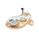 REV A SHELF : Two-Tier Craftsman Collection Maple Girasolo w/ Soft-Close and Black Accents for Right Opening/Blind Left Corner Cabinet - 18" Opening